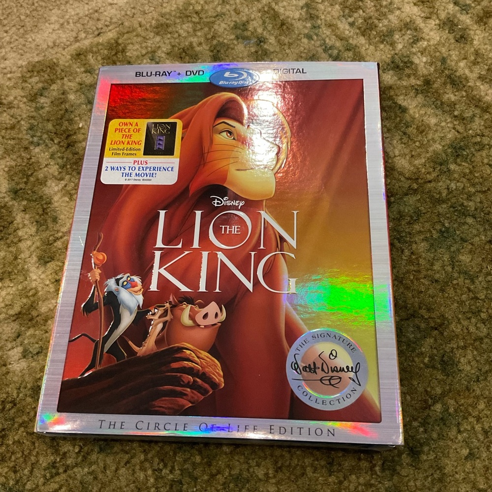 Disney The Lion King Blu-ray DVD Digital Combo - Yellow and Red